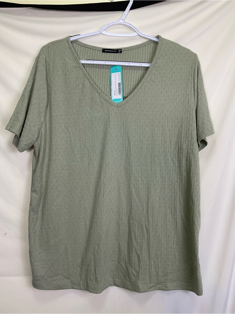 Staccato Ivy Button Detail Knit Top - Sage Green